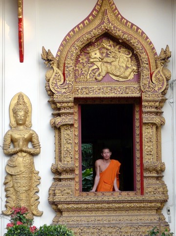 monk in window